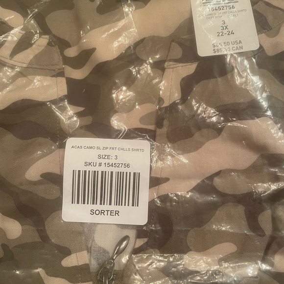 Torrid SLEEVELESS ZIP-FRONT SHIRT DRESS - STRETCH CHALLIS CAMO plus size - Picture 5 of 5